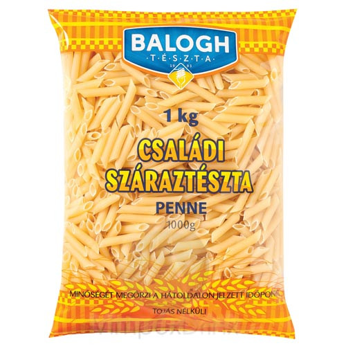 BALOGH Családi száraztészta 1kg Penne toj.nél.