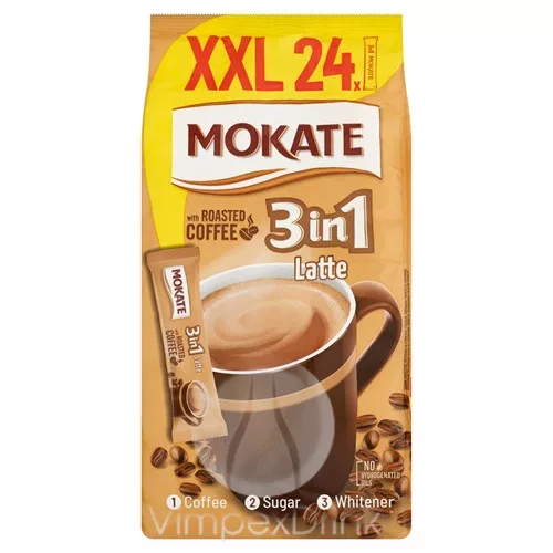 Mokate Instant kávé 3in1 XXL Latte 20+4*15g grátisz