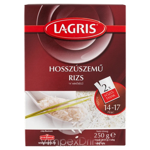 PODRAVKA LAGRIS RIZS ELŐFŐZ.HOSSZÚSZ.FŐZŐTA.250G