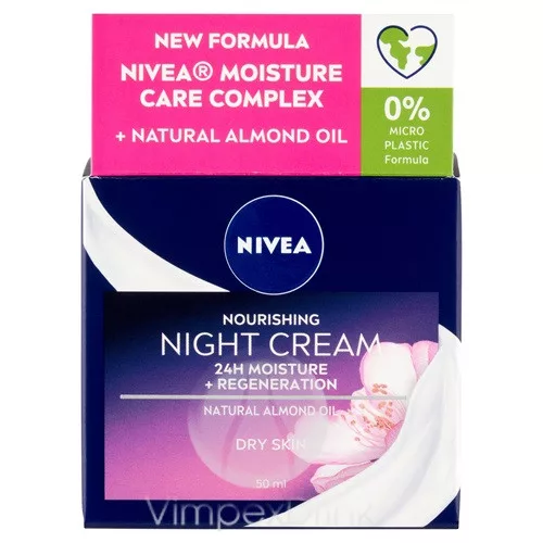 NIVEA AquaEffect Essentials Gazdagon Regeneráló Éjszakai Arckrém Száraz/Érzékeny Bőrre 50ml