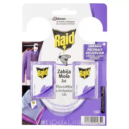 Raid molyriasztó zselé levendula 2db