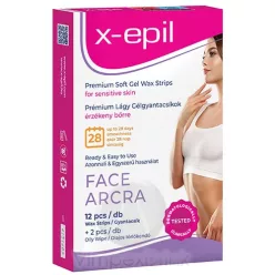 X-Epil H.kész prém.gélgyantacsík arcra 12