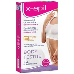X-Epil H.kész pré.gélgyantacsík testre 12db