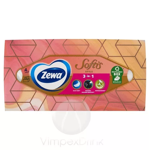 Zewa Softis 4 rét. Dobozos papírzsebkendő 80db