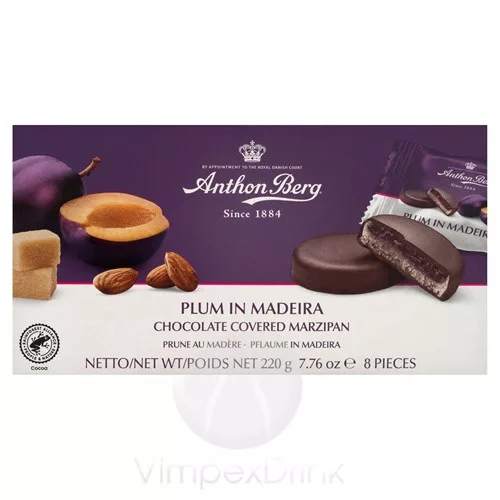 Anthon Berg marcipán tallér Szilva Madeirában 220g