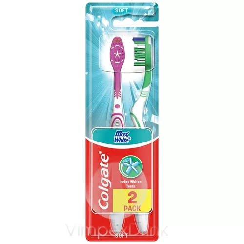 Colgate fogkefe Max White lágy 1+1 db