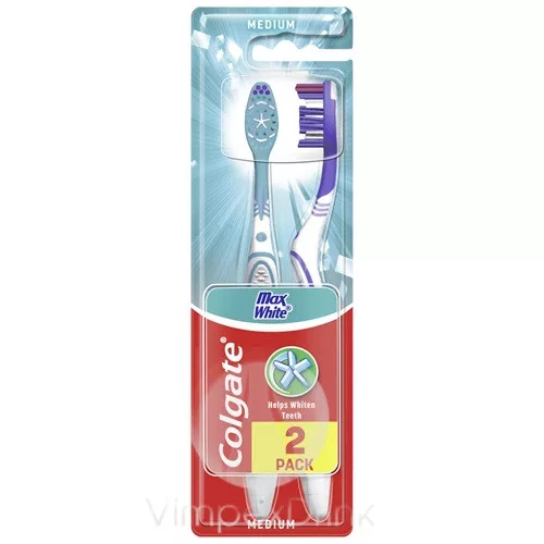 Colgate fogkefe Max White közepes 1+1db