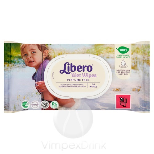 Libero Premium Nedves törlőkendő 64db