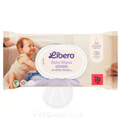 Libero Premium Nedves törlőkendő 64db