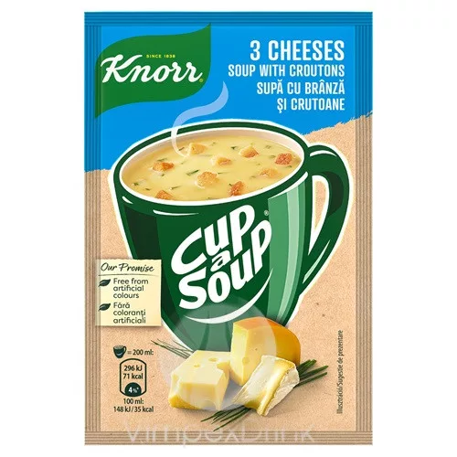 Knorr bögrés leves 17g  3 Sajtos krémleves