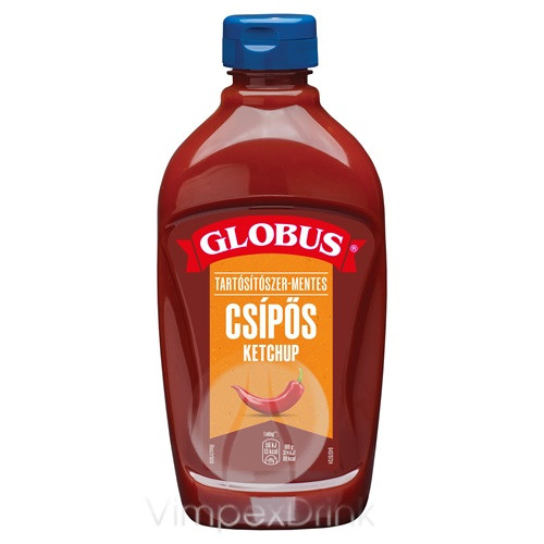 Globus ketchup 470g Csípős flakonos