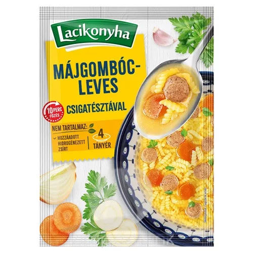 Lacikonyha Májgombócleves csigatésztával 4 tányéros 64g