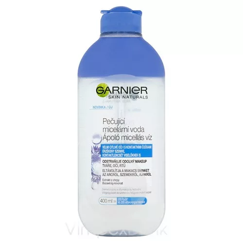 Garnier SN Micellás víz 400ml érzékeny és kontaktlencsét viselőknek kétfázisú (kék)