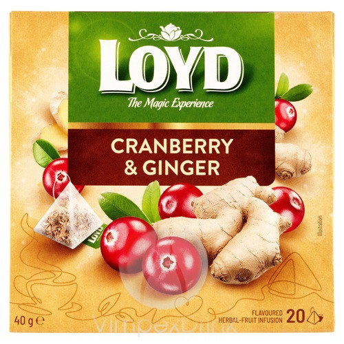 Loyd Piramis tea Gyömbér-Vörösáfonya 20*2g