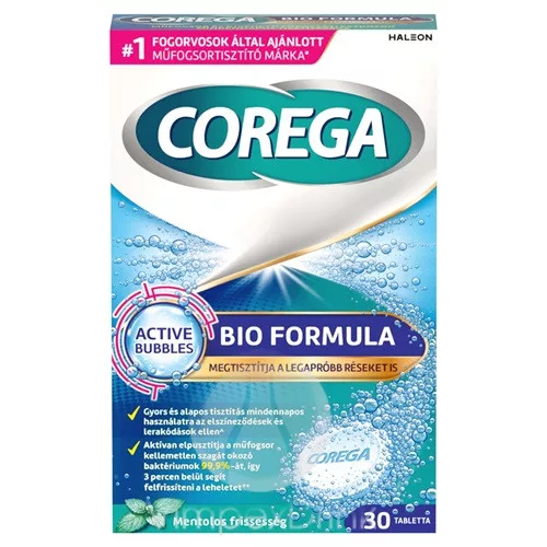 Corega Bio Formula műfogsortisztító tabletta 30db