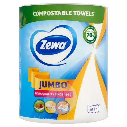 Zewa Jumbo 2 rétegű papírtörlő White 1 tek. 325 lap