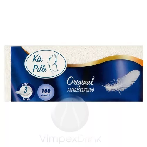 Kék Pille papírzsebkendő 3rét. 100db originál