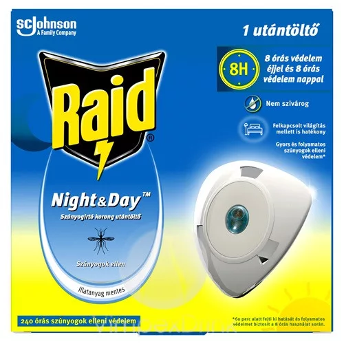Raid Night&Day elekt. légy-és szúnyogirtó korong utt. 1db