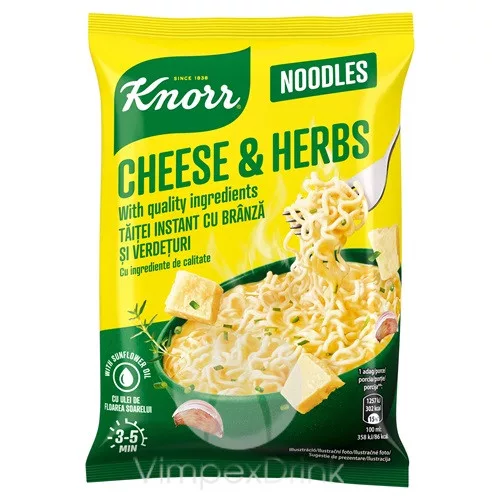 Knorr snacky 61g sajtos instant tészta