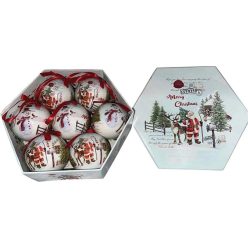Karácsonyi gömbök 7db Díszdobozban