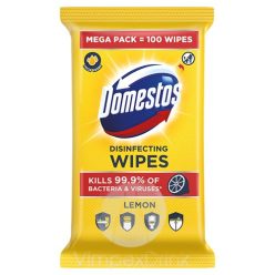 Domestos fert. törlőkendő 100db Lemon