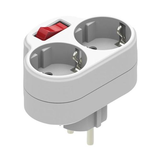 UltraTech elosztó 2dugalj kapcs AD151WH