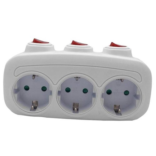 UltraTech elosztó 3dugalj kapcs AD173WH