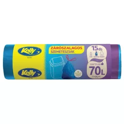 Kelly Húzózáras szemetes 70l/15db/55*80