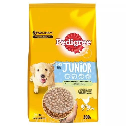 Pedigree száraz Csirke & rizs Junior 500g