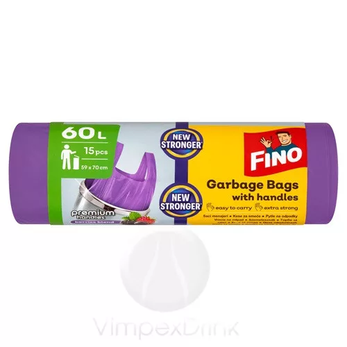 FINO Szemeteszsák Smart Handles 60L/15
