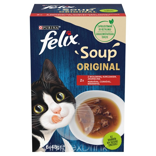 FELIX Soup Or.Ház.Vál.nedv.macska 6x48g