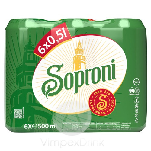 Soproni Multipack 6*0,5l dobozos /4/-DRS
