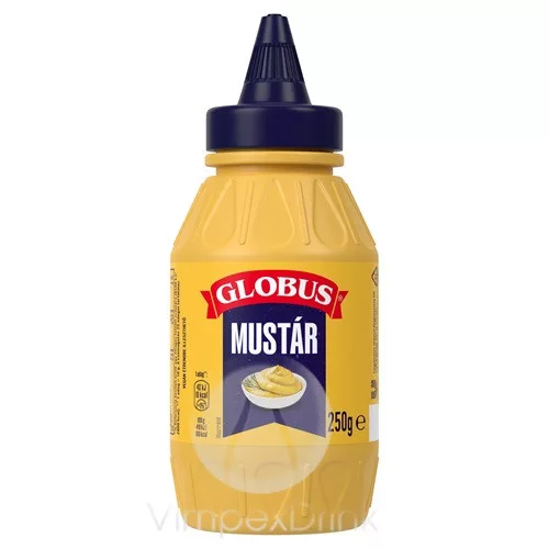 globus mustár 250g flakonos