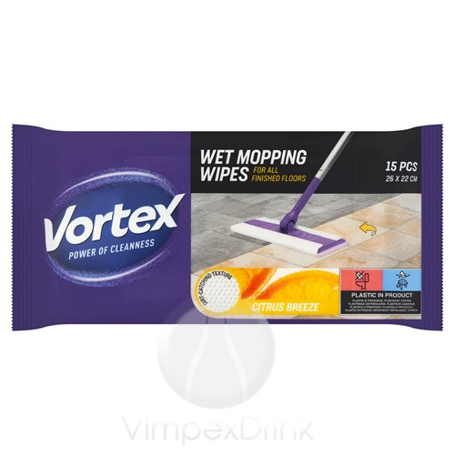 Vortex Nedves felmosó T.kendő 15db Citru