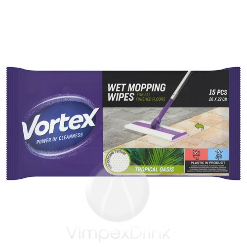 Vortex Nedves felmosó T.kendő 15db Tróp