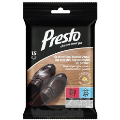 Presto Nedves törlők.cipőhöz&bőr 15db