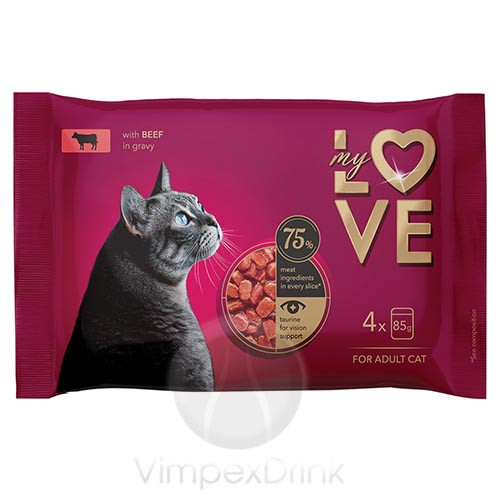 My Love alut.macskáknak Marhahús.4x85g