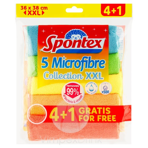 Spontex Microfibre XXL törlőkendő 4+1db