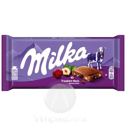 MILKA mazsolás-mogyorós táblás 90g /23/