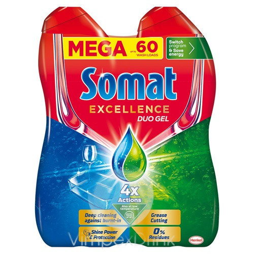 Somat m.gép gél 2x540ml Excellence Reg.