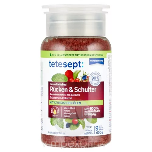 Tetesept Fürdősó 600g Hát- és vállfájásra