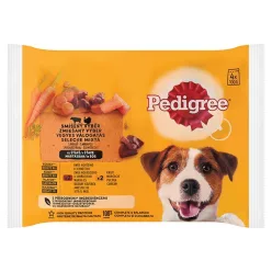 Pedigree 4pack marh&bár,pulyk&rép400g