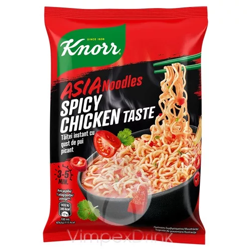 Knorr snacky 73g csípős csirkés inst.tészt.