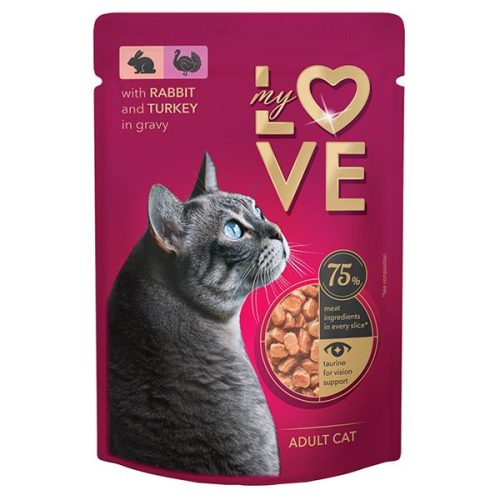 My Love alut.macskáknak nyúl-pulyka 85g