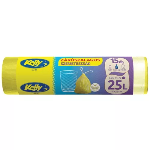 Kelly Zárószalagos szemeteszsák 25 liter