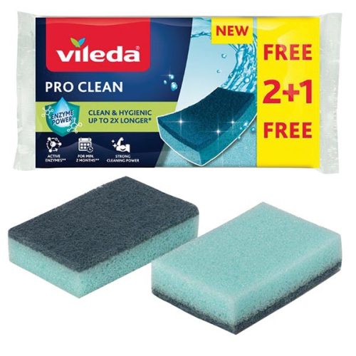 Vileda Pro Clean mosogatószivacs 2+1