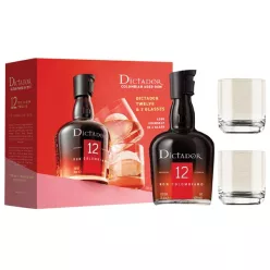 Dictador 12Y DD Rum 0,7l 40%+2 pohár