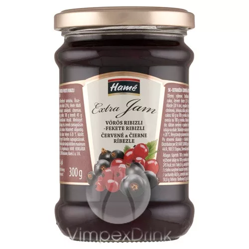 Hamé extradzsem vörös-fekete ribizli 300g