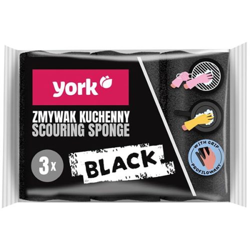 York súroló, körömvédős Black 3db