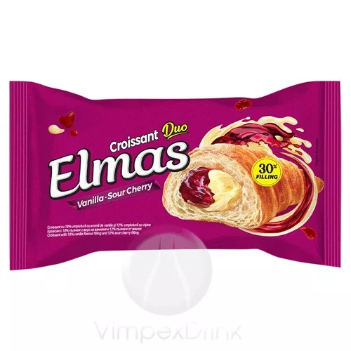 ELMAS Croissant Vaníliás-Meggyes 60g